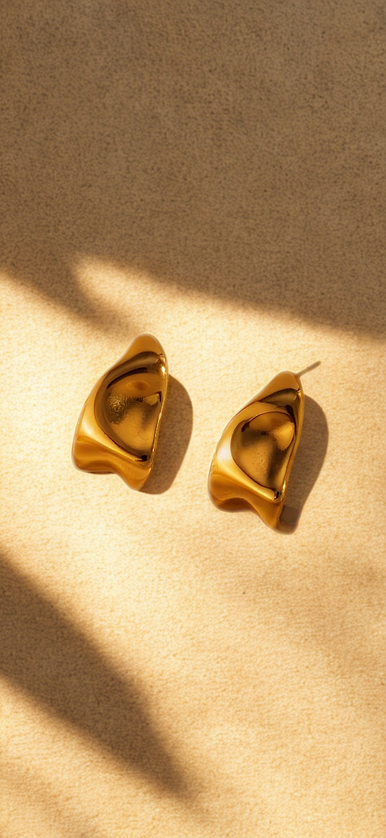 Dented Gold Earrings